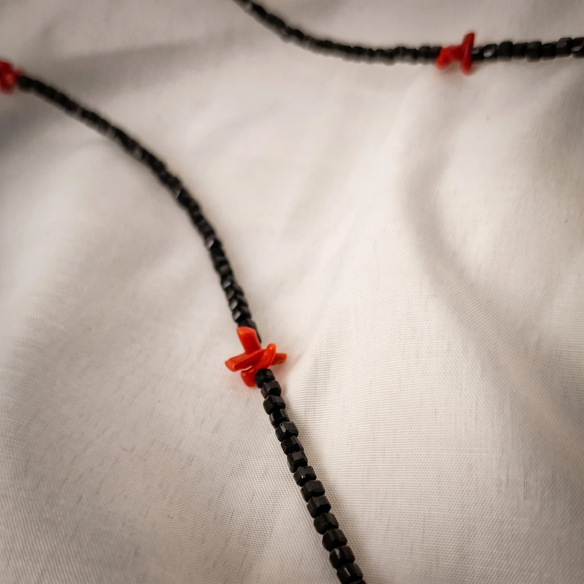 Collana lunga tormalina e corallo — foto 3
