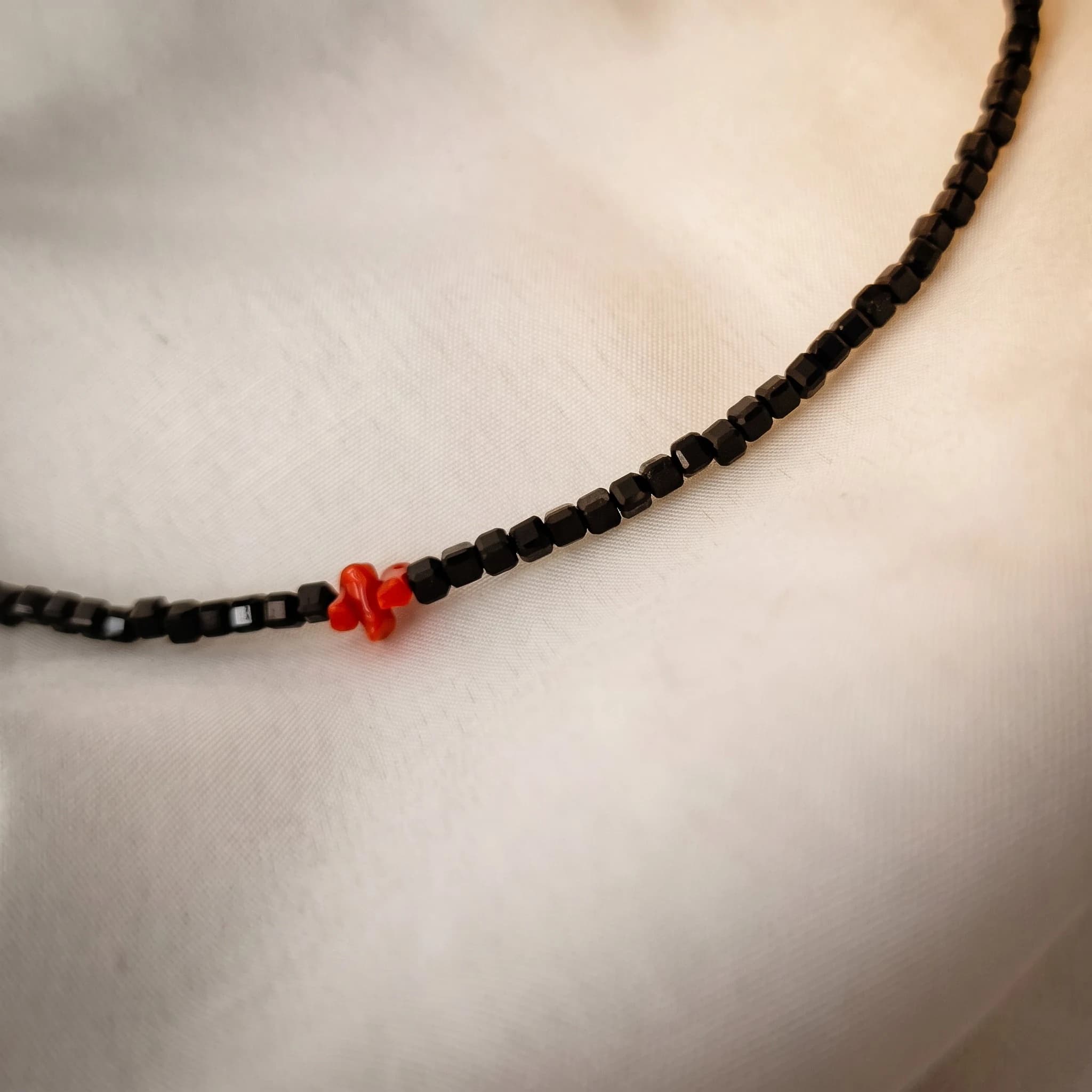 Collana lunga tormalina e corallo — foto 5