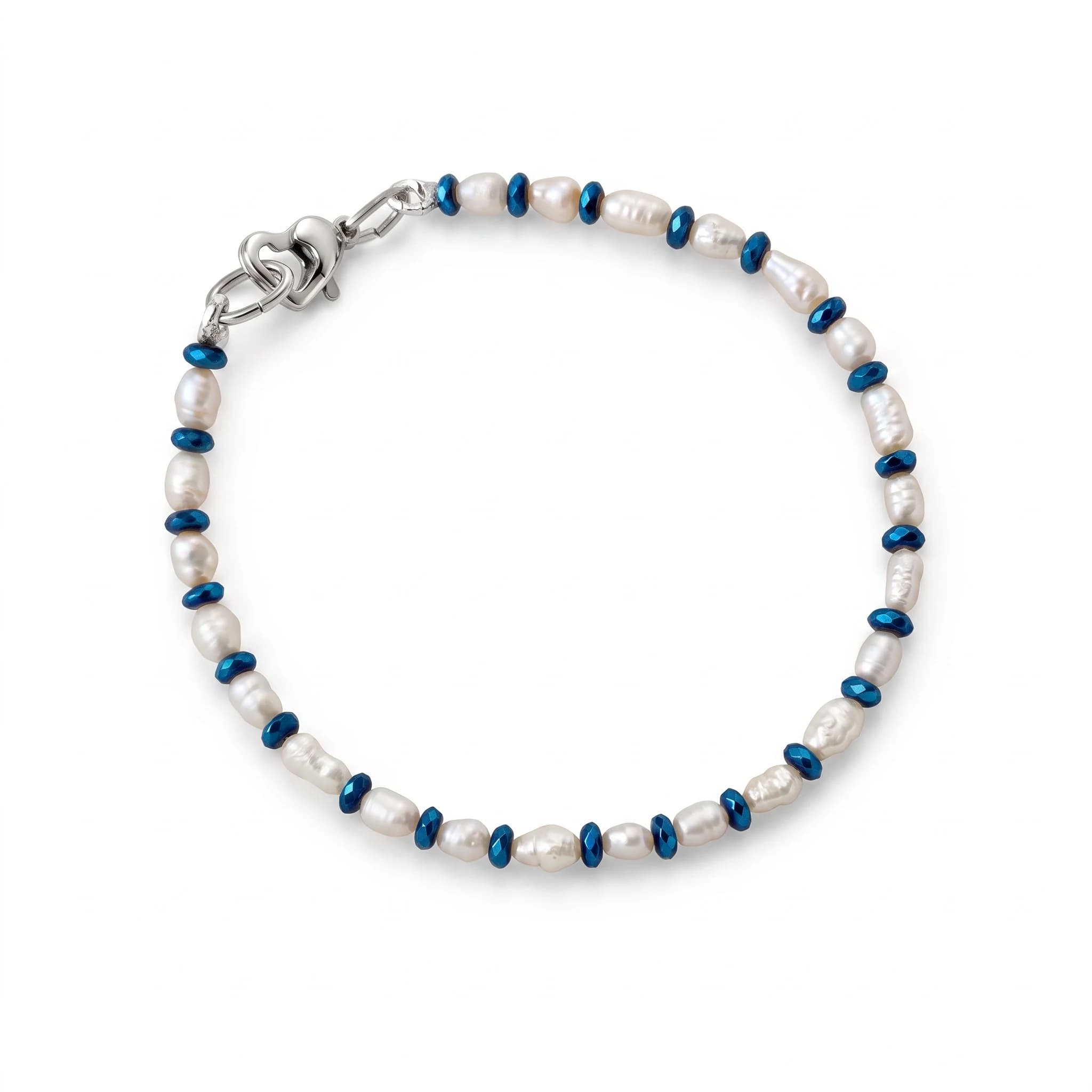 Bracciale di perle e ematite blu — foto 2