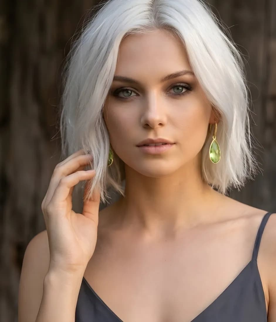 Orecchini Peridot Radiance: Vetro Cristallo Peridot — foto 1
